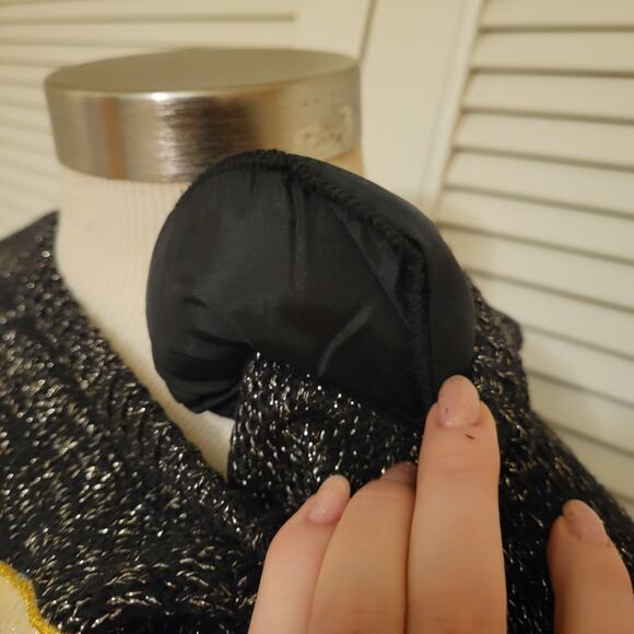 Vintage Bonnie Boerer Sweater Women's L Grey Longline Graphic Knit Pullover 80s - Picture 6 of 11